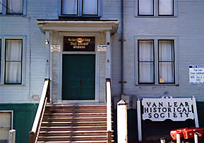 front of building.